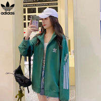 ADIDASเสื้อแจ็คเก็ตกีฬาแขนยาวผู้หญิง นุ่มสบาย（เสื้อแบบนี้ความยาว 70 หน้าอก 40ใส่ได้น้ำหนัก 40-75กิโลกรัม）