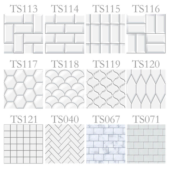 yurongfx-10pcs-set-wall-decoration-decals-white-checkered-tile-stickers-mosaic-self-adhesive-wallpaper-waterproof-kitchen-bathroom-decor