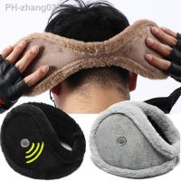 Warm Thicken Velvet Earmuff with Receiver Winter Outdoor Cycling Fleece Rabbit Fur Men Women Ear Cover Protector Plush Ear Muffs