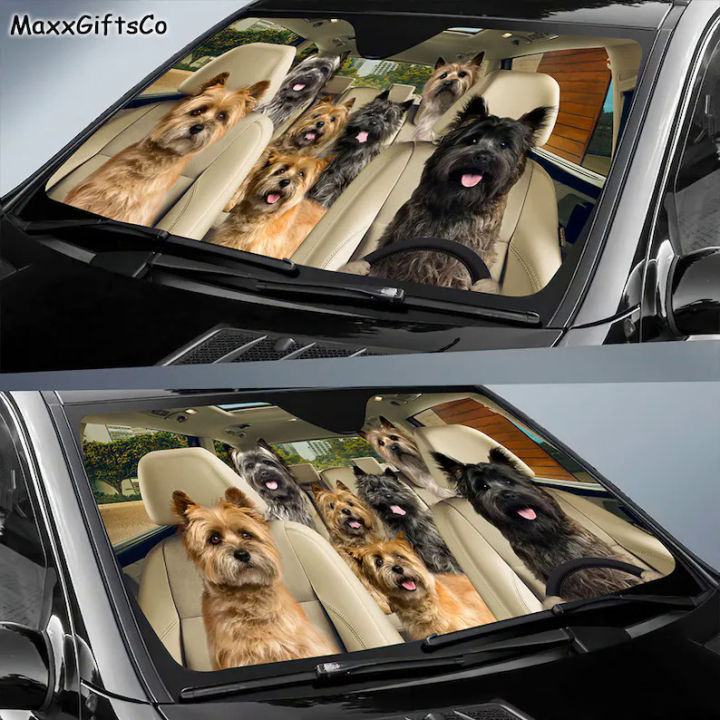 cairn-terrier-ม่านบังแดดรถยนต์-cairn-terrier-windshield-dogs-family-sunshade-dogs-อุปกรณ์เสริมในรถยนต์-ตกแต่งรถ-cairn-terrie