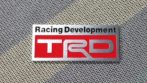 Toyota Racing Deveoplment TRD Rectangular Badge Emblem Aluminum Made ...