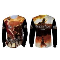 [In stock] 2023 design T-shirt attack on titan art 2 tgn Short/Long fullprinting ，Contact the seller for personalized customization of the name