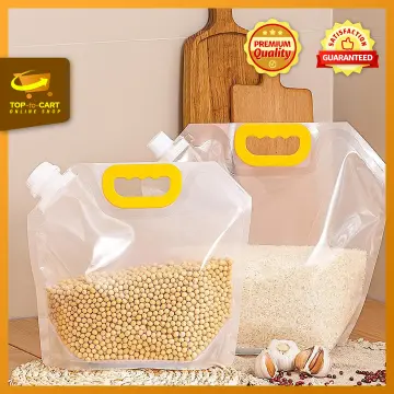 Grain Moisture-proof Sealed Bag Transparent Grain Storage Suction Bags  Insect-proof Thickened Portable Food-grade Storage Bag