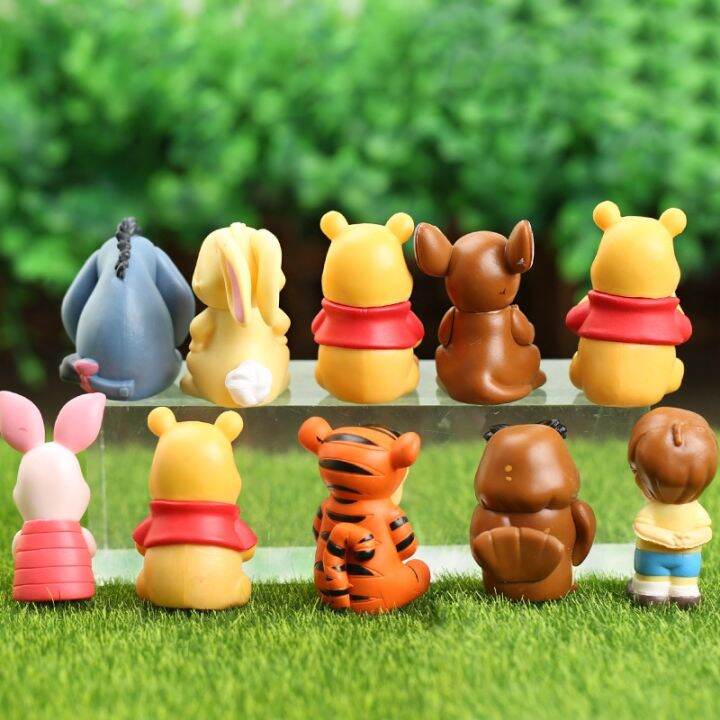 ชุดตุ๊กตาวินนี่เดอะพูห์สำหรับเด็ก10ชิ้นของเล่นโมเดล-action-figure-anime-นกฮูก-eeyore-rait-ชุดการ์ตูน