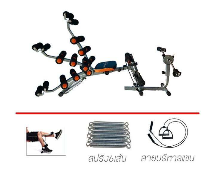 thai-sun-sport-เครื่องบริหารหน้าท้อง-six-pack-care-มีที่ปั่นจักรยาน-แถมฟรีสายแรงต้าน2เส้น