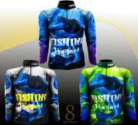 เสื้อตกปลา,เสื้อปั่นจักรยาน กันแสงUV ___ Set สี19 มี 3 สีให้เลือก" Fishing Thailand เนื้อผ้านิ่ม เบา ใส่สบาย ระบายอากาศดี (สินค้าพร้อมจัดส่ง)