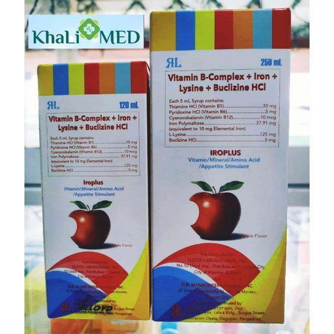 IROPLUS VITAMIN LYSINE BUCLIZINE HCI 120ml / 250ml Lazada PH