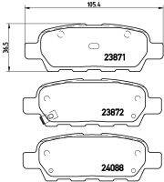 ผ้าดิสเบรคหลัง NISSAN TEANA J31 2003- J32 2008- X-TRAIL T30 2.0 2.5 2001- T31 2.0 2.5 2008- ELGRAND E51 SERENA C25 NTN