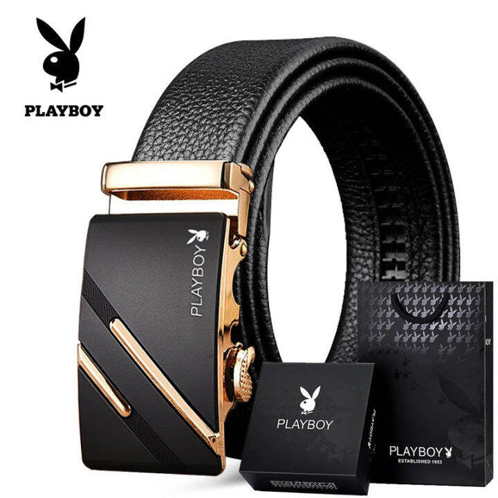 playboy-เข็มขัดหนังแท้สำหรับผู้ชาย-เข็มขัดกางเกงลำลองหนังสไตล์เกาหลีหัวเข็มขัดแบบเรียบสำหรับนักเรียนวัยรุ่น