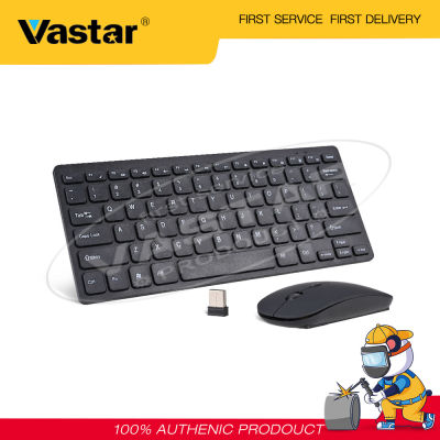Vastar 2.4Gแป้นพิมพ์และเมาส์ไร้สาย,คีย์บอร์ดมัลติมีเดียขนาดเล็กชุดเมาส์คอมโบสำหรับโน๊ตบุ๊คแล็ปท็อปคอมพิวเตอร์ตั้งโต๊ะทีวีสำนักงาน