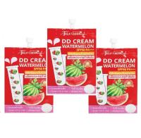 (3 ซอง) DD CREAM WATERMELON SPF50 PA+++ ดีดีครีม กันแดดแตงโม บรรจุซองละ 8 กรัม