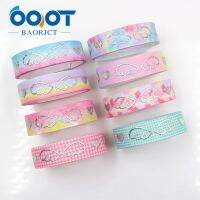 【CC】 OOOT BAORJCT I-19326-72910yards 16mm laser cute cartoon Printed grosgrain ribbon handmade headdres wedding gift wrap