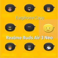 READY STOCK! Solid color cartoon pattern for Realme Buds Air 3 Neo Soft Earphone Case Cover