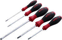 Wiha 30295 Screwdriver Set, Slotted and Phillips, 5 Piece