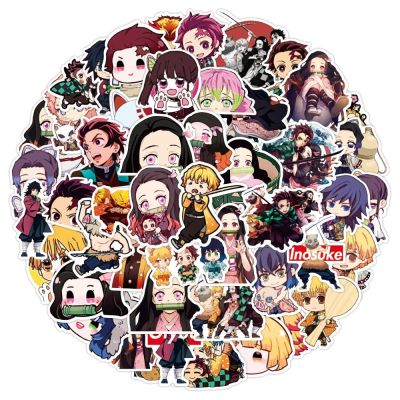 10/20/50/100pcs Anime Stickers Demon Slayer Kimetsu No Yaiba Cool Vinyl Decals for Laptop Skateboard Luggage Car Bike Waterproof Stickers Labels