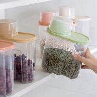 【CW】 Plastic Cereal Dispenser Food Storage Box Kitchen Food Grain Rice Container Portable Organizer Grain Storage Cans