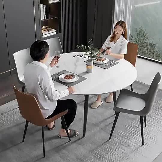 Cheap chinese small sintered stone dining table expandable dining