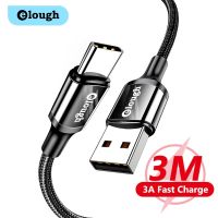 ขายดี YJ99529 - / Elough USB Type C สำหรับ Samsung S21 Xiaomi Poco 3A Fast Charging Data Wire Cord USB-C Charger โทรศัพท์มือถือ Type-C สาย3M