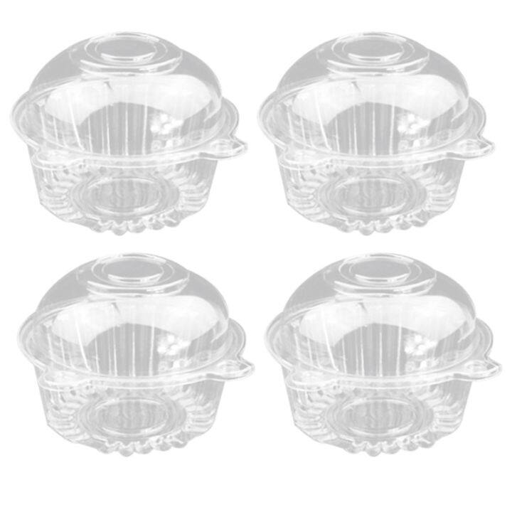 100-pieces-of-transparent-plastic-single-cupcake-cake-box-muffin-dome-holder-box