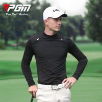 PGM Men Winter Cashmere Bottom Shirt Golf Tennis Volleyball Clothing Warm Long Sleeve Polo T Shirts YF427