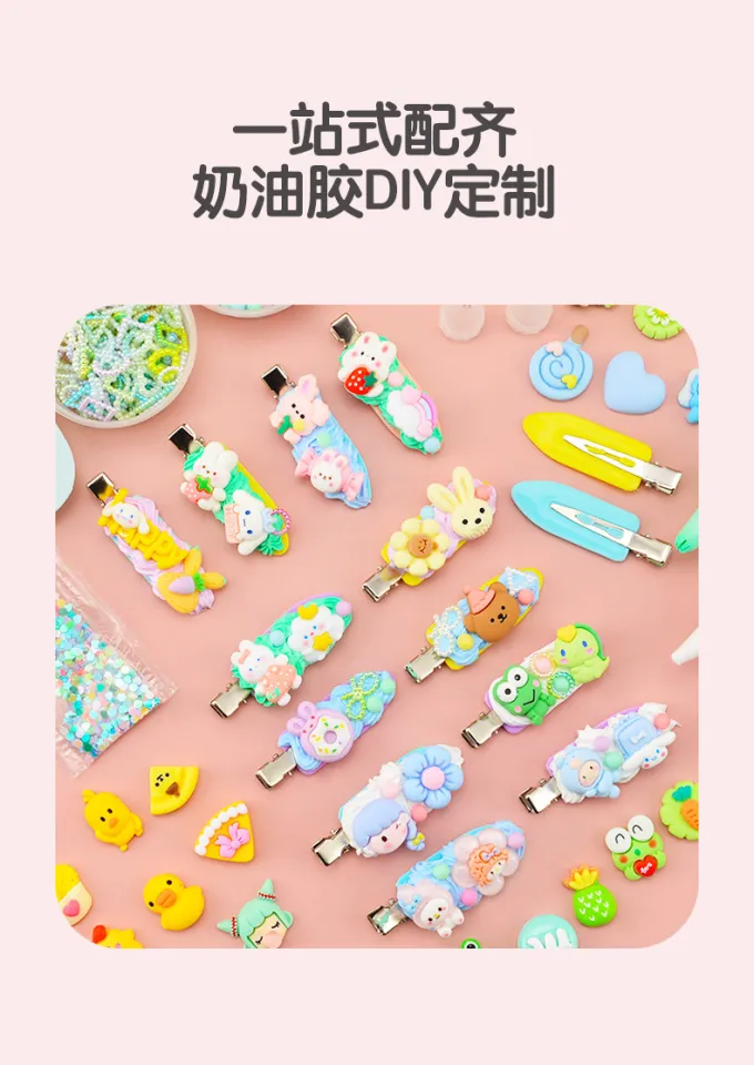 DIY Cream Glue Kits Hair Clips Cuckoo Card Decor Handmade 3D Stickers  Phonecase Accessories Art and Craft Kit for Birthday Exchange