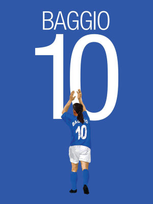 โปสเตอร์นักฟุตบอล Roberto Baggio รับทำ โปสเตอร์ติดผนัง ของแต่งบ้าน แต่งห้องนอน 77poster