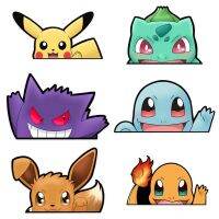 【LZ】∏  Anime pára-choques adesivos capa pokemon pikachu bulbasaur pokémon vender bonito criativo moto adesivos de papel