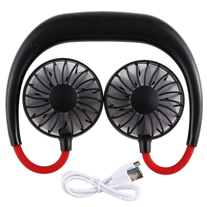 Mini USB Portable Fan Neck Fan Neckband With Rechargeable Battery Small Desk handheld Air Cooler Conditioner Fans for Room