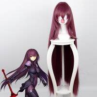 （ใหม่）คุณภาพสูง Scathach คอสเพลย์วิกผม Fate/grand Order เครื่องแต่งกายเล่น Wigs ชุดฮาโลวีนผมจัดส่งฟรี Hairnet