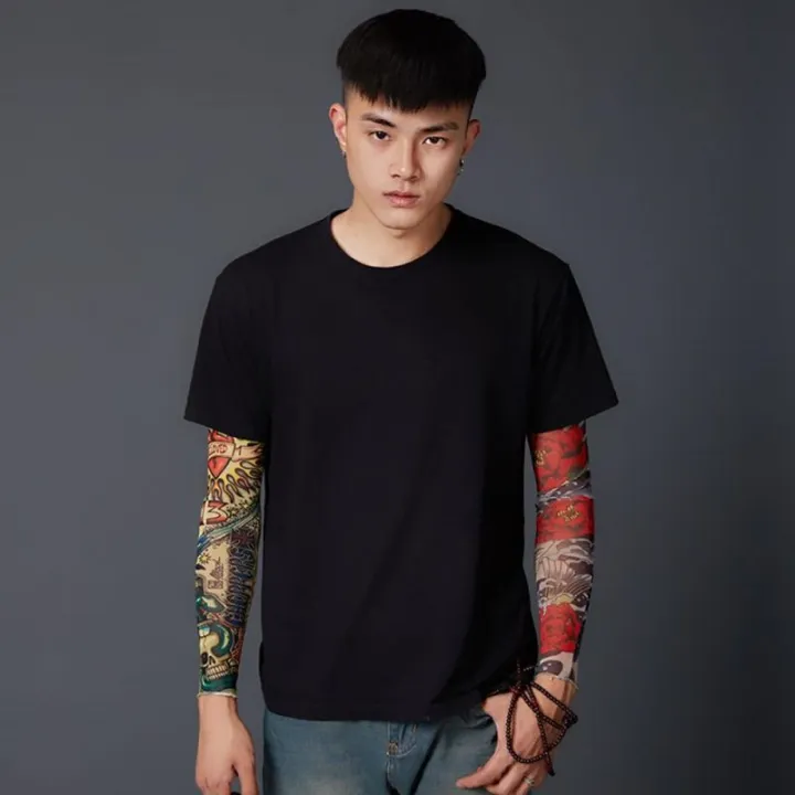 1-2pcs-tattoo-flower-arm-summer-sun-riding-sleeve-cooling-arm-sleeves-outdoor-sport-uv-arm-protective-cover-cycling-equipment