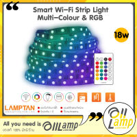 Lamptan Smart Wi-Fi Strip Light Multi-Colour &amp; RGB 18w ไฟเส้นเปลี่ยนสีอัจฉริยะ ครบชุด ยาว 3 เมตร ประกันศูนย์ แลมตันของแท้ ราคาพิเศษ