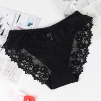 Large size lace briefs Teenage y underwear transparent mesh soft