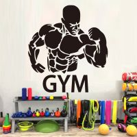 【CW】 Muscle Men GYM  Wall Sticker Removable wallpaper Wallpaper vinyl stickers for Decoration sports Murals