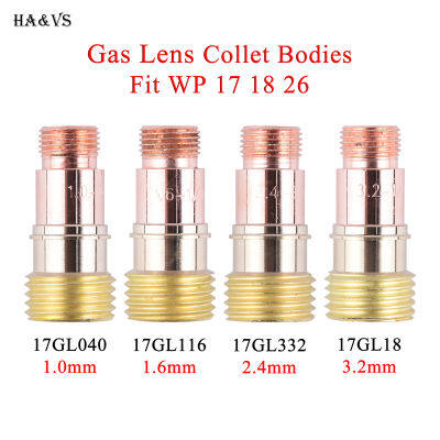 5ชิ้น/1.0/1.6/2.4/3.2มม.TIG Stubby เลนส์แก๊ส Collet Body 17GL040 17GL116 17GL332 17GL18สำหรับ TIG WP17/18/26เชื่อมชุดไฟฉาย