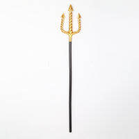 ใหม่อะนิเมะ Props Gold Mermaid King Trident สาม Pronged Pharaoh Crutches เด็กฮาโลวีนคอสเพลย์อุปกรณ์เสริมของเล่นเด็ก