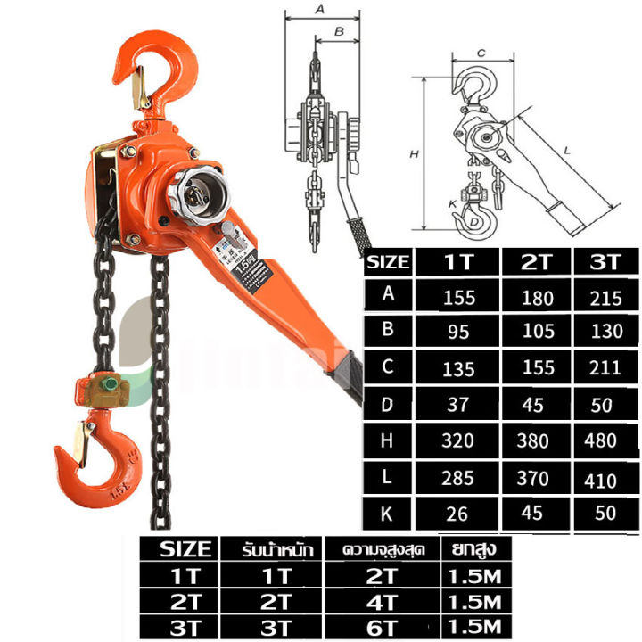 diy-รอกโซ่แบบมือโยก-รอกมือโยก-รอกโซ่-รอกโซ่แบบโยก3ton-รอกโยกโซ่-ขนาด-1-3-ตัน-รุ่นใช้งานหนัก-ของแท้-มีรับประกัน-พร้อมส่ง