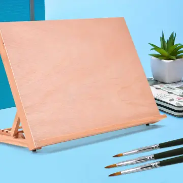 Wooden Easel Portable Folding Table Easel for Drawing Oil Paint