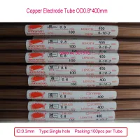 BayYY】Ziyang Copper Electrode Tube OD0.8*400mm ID 0.3mm Single Hole for EDM Drilling Machine