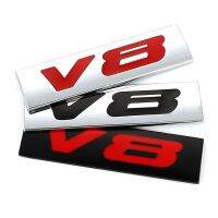 3D Metal Car Sticker V8 Logo Emblem Badge Decals For BMW Audi Honda Cadillac Nissin Chrysler Toyota Mazda Renault  Dodge Lada