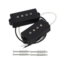 FLEOR Open Alnico 5 PB P P เบส Humbucker Pickup ตัวรับเสียงเบส4 St Alnico V สีดำสำหรับเปลี่ยนชิ้นส่วนเบส PB