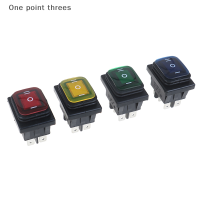 One point threes 1PC 30A/250V 6Pin Waterproof Auto Boat TOGGLE Rocker Switch พร้อม LED 12V 220V