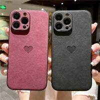 Floveyoo เคสโทรศัพท์หนังนิ่มลายหัวใจสำหรับ iPhone 13 11 12 Pro Max XR 7 8 Plus 13Pro 11ฝาหลังด้านกันชน