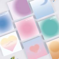 50 Sheets/Book Gradient Color Sticky Notes Student School Office Stationery Supplies Planner Notebook Scrapbook Design Materials