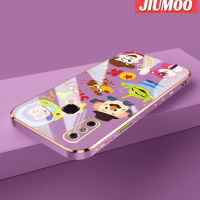 JIUMOO เคสสำหรับ Infinix Smart 4 4C สมาร์ทเคสการ์ตูนทอยสตอรี่ลวดลายใหม่กรอบพื้นผิวสี่เหลี่ยมเคสนิ่มซิลิกาเจลกันกระแทกเคสมือถือรวมทุกเลนส์กล้องถ่ายรูปฝาครอบป้องกัน