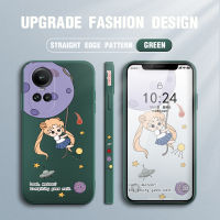 GGK เคสสำหรับ OPPO Reno10 Pro 5G เคสโทรศัพท์ลายการ์ตูนเซเลอร์มูนขอบสี่เหลี่ยมลายปลอกซิลิโคนน้ำเคสป้องกันกล้องคลุมทั้งหมด