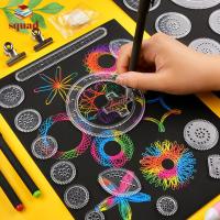 แบบวาดรูปเครื่องมือภาพวาดลายฉลุ Spirograph ล้อเกียร์ที่เชื่อมต่อกันอเนกประสงค์อุปกรณ์นักเรียนทีม