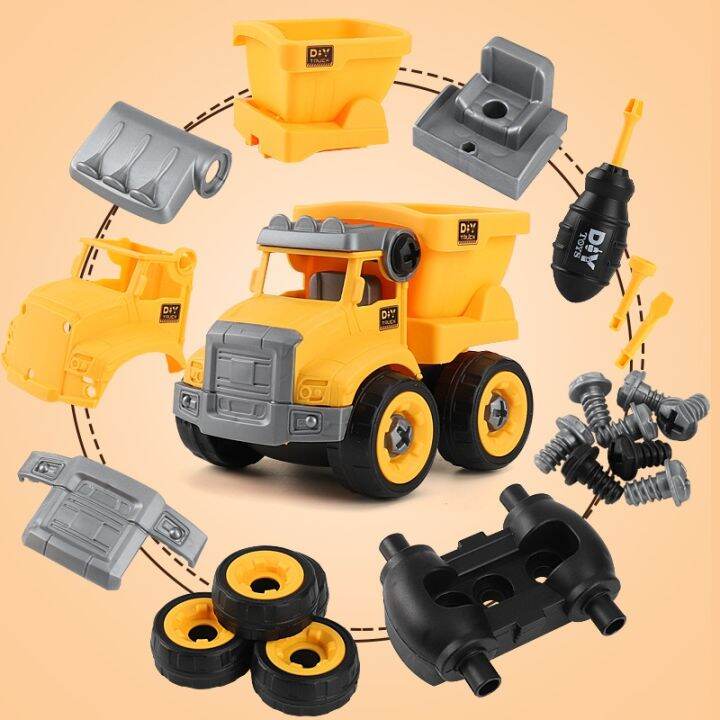 cod-cross-border-export-childrens-disassembly-and-assembly-of-engineering-vehicles-removable-screw-assembly-excavator-early-education