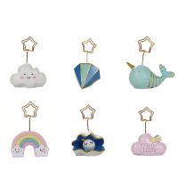 Girly Heart Cute Card Clip Resin Photo Memo Place Number Holder Stand for Wedding Party Office Home Tabletop Ornament