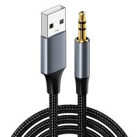 สายสัญญาณเสียง USB to 3.5mm audio cable computer connection headphone speaker cable sound card accompaniment AUX adapter