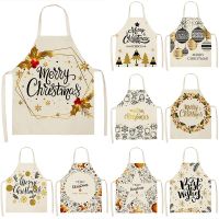 Christmas Theme Mens and Womens Kitchen Apron Commodity Household Oil-proof and Antifouling Kitchen Custom Apron Delantal Chef